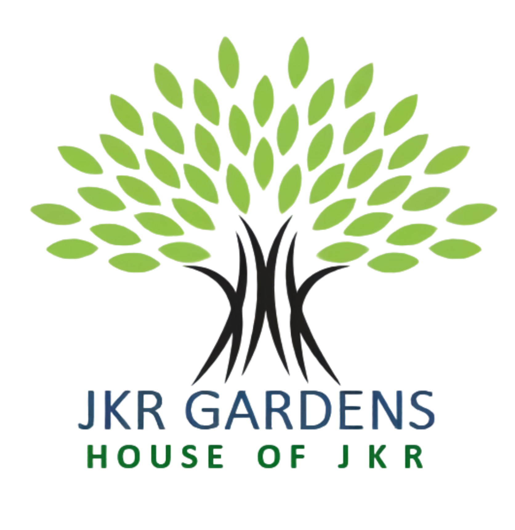JKR Gardens logo - Luxury resort in Kerala and Tamil Nadu, offering modern villas, tranquil beachfront, and lush palm surroundings. Experience relaxation, exclusivity, and heritage hospitality. No visible text.