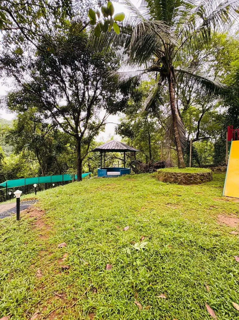 Garden gazebo at Vayalada Gardens Resort