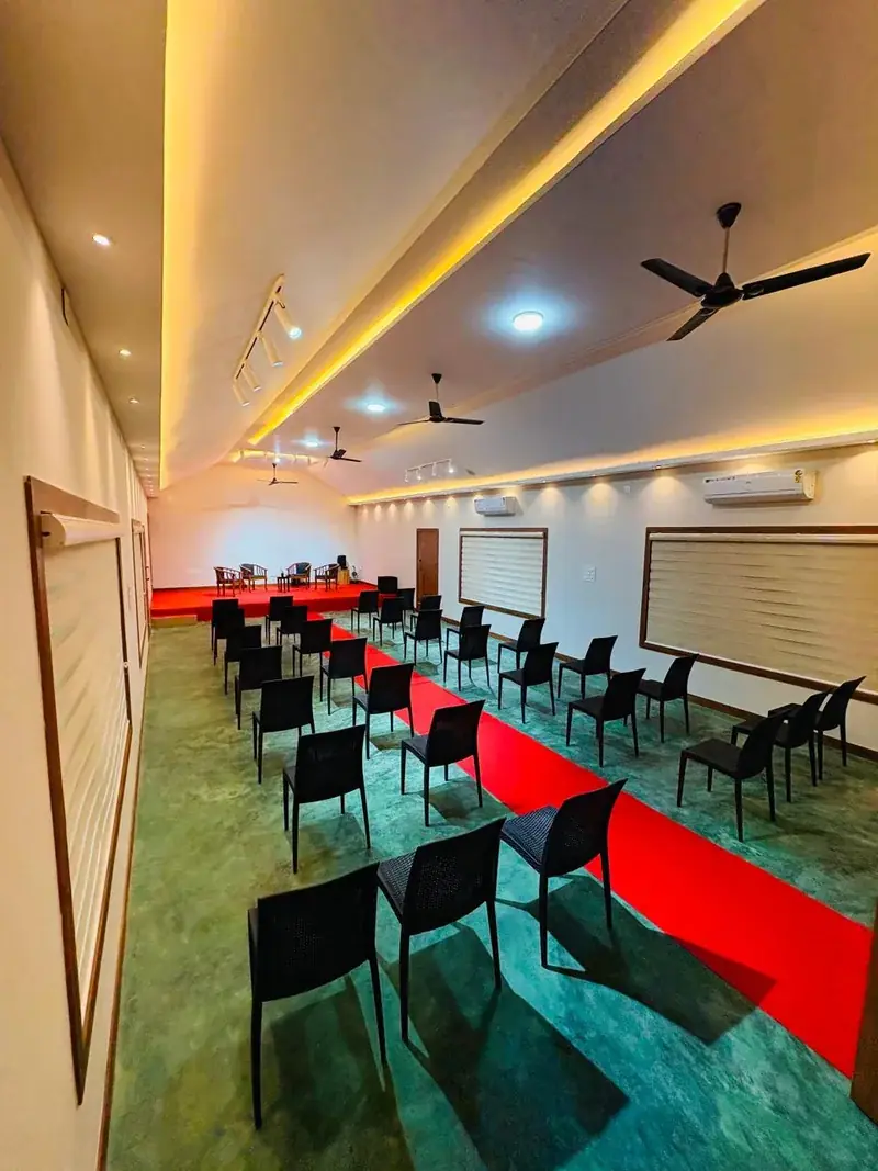 Banquet hall with red carpet